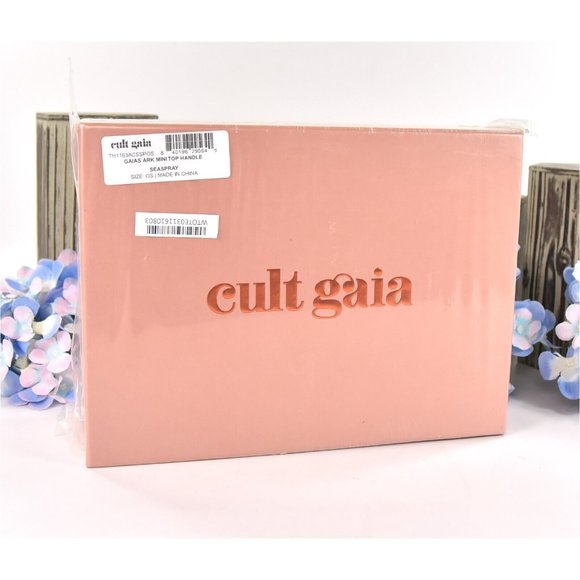 Cult Gaia Seaspray Blue Marble Acrylic Mini Ark Top Handle Bag NWT - Picture 10 of 11